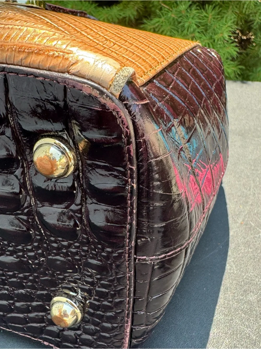 Brahmin Lincoln Satchel in Toasted Almond